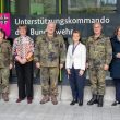 Staatssekretärin (BMG) Katja Kohfeld wird zum Arbeitsgespräch am Unterstützungskommando der Bundeswehr in Bonn vom Befehlshaber des Zentralen Sanitätsdienstes der Bundeswehr, Generaloberstabsarzt Dr. Ralf Hoffmann, empfangen.